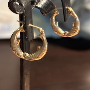 14 karat gold whale hoops